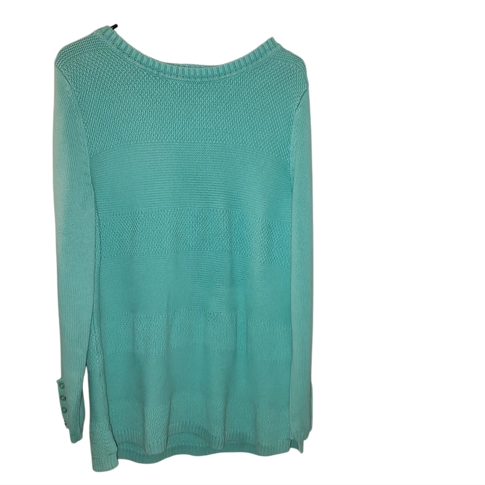 Talbots Tiffany Blue Crewneck 100% Cotton Sweater